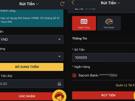 Hướng dẫn cách gửi tiền và rút tiền tại Nhà Cái VN88